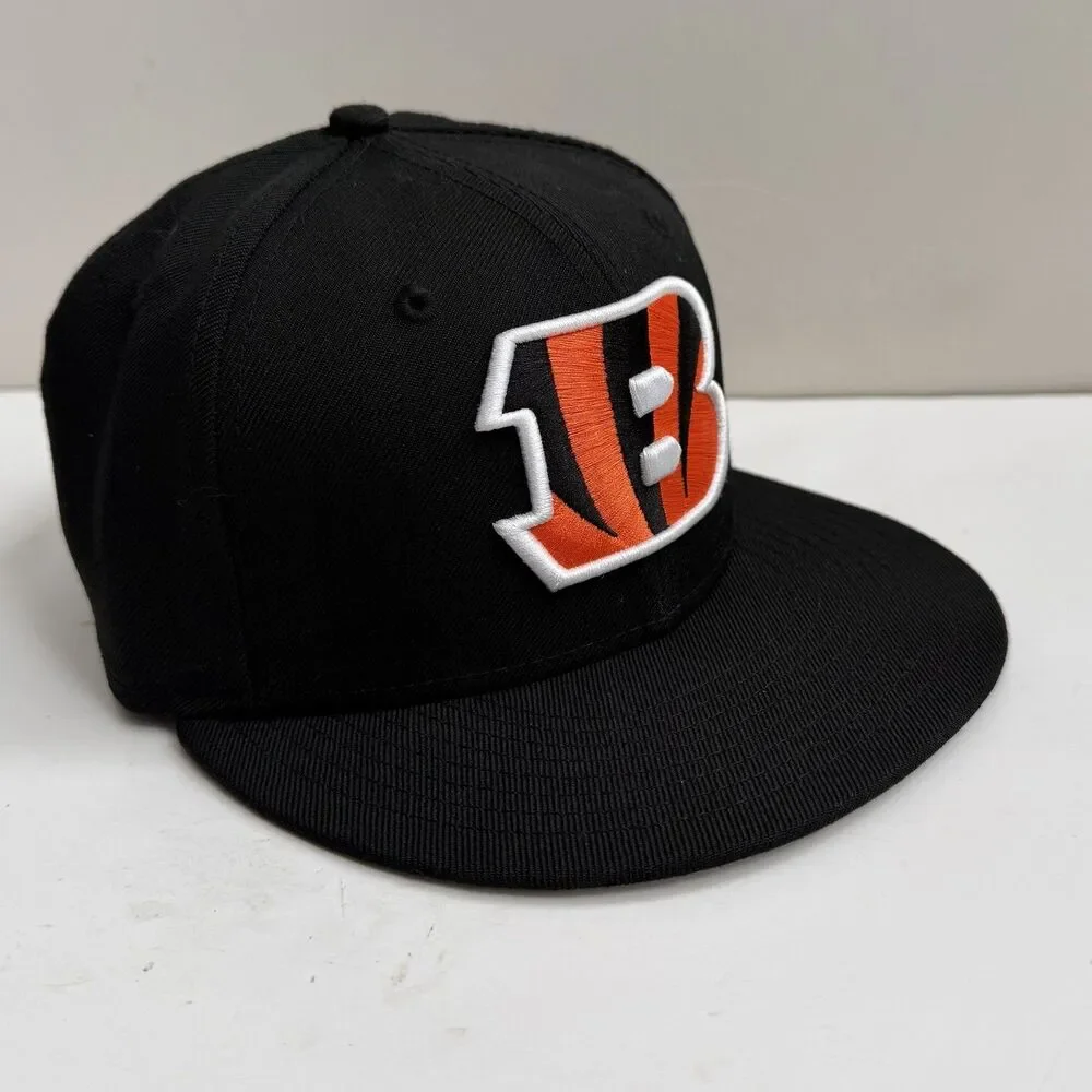 New Era Cincinnati Bengals Black Fitted Hat Size 7 59FIFTY Youth